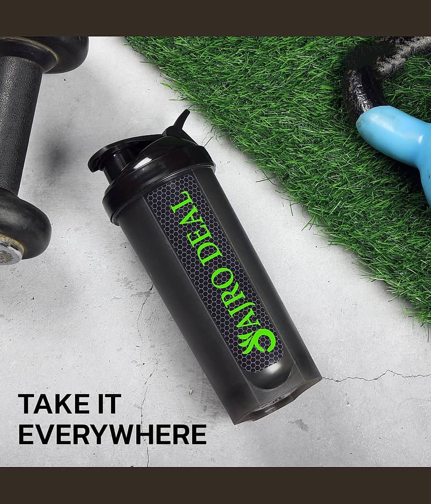 AJRO DEAL Plastic Black 700 mL Shaker ( Pack of 1 ) - Sports and Fitness Equipment | Buy online on ZillyBuy