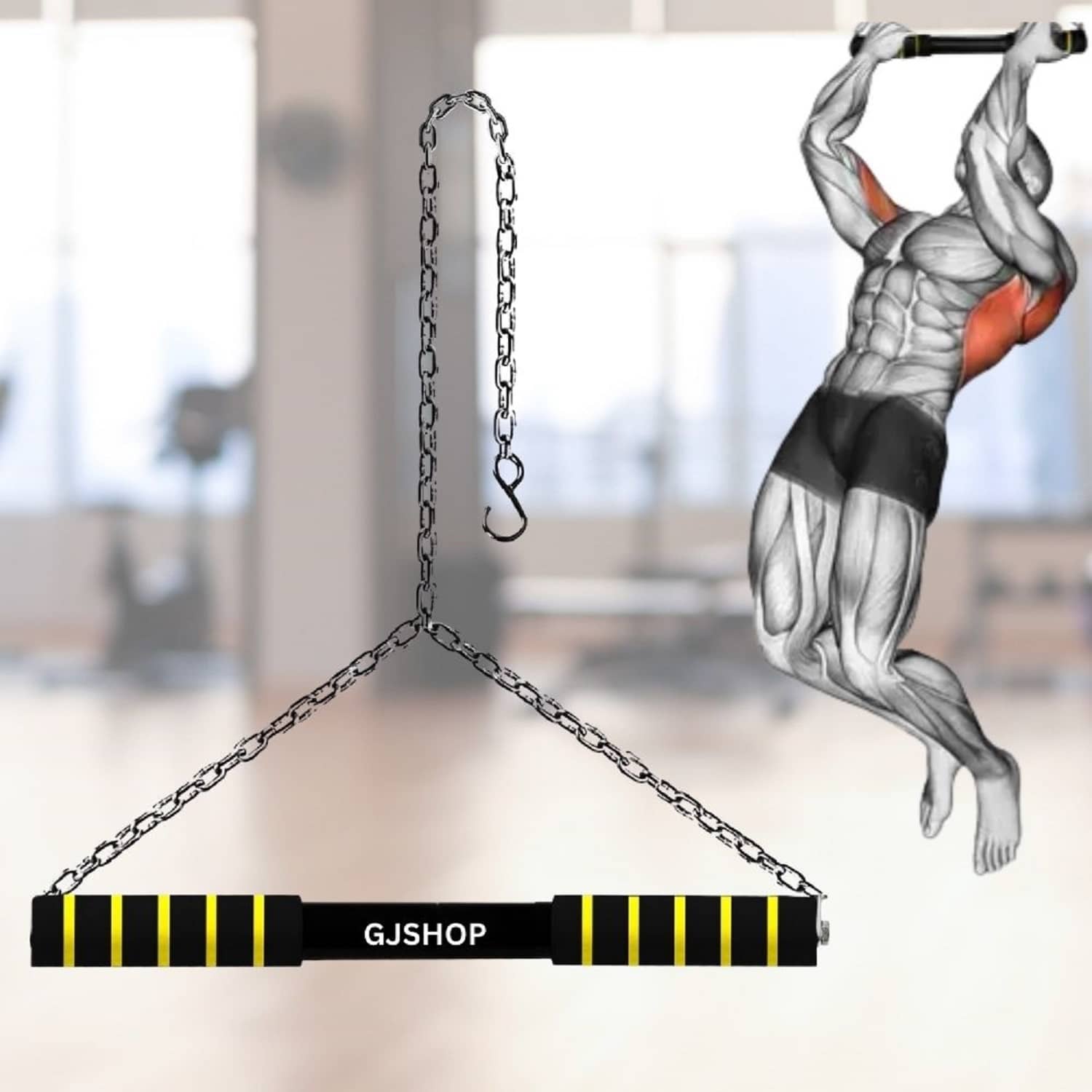 Gjshop Height Increase Pull-Up Bar for Men Kids Boys Adults Hanging Rod for Height Growth, Trapeze Bar, and Home Gym Equipment for Kids’ Exercise(Yellow) - Sports and Fitness Equipment | Buy online on ZillyBuy