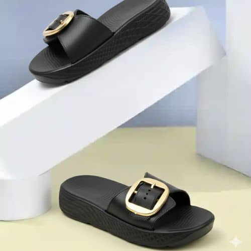 ZOOMBIE Black Women's Slide Flip Flop