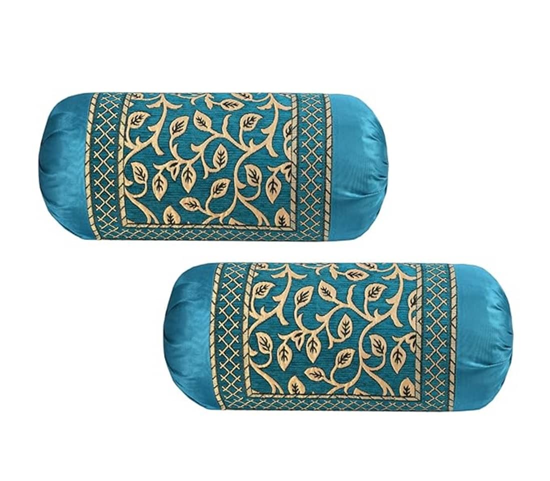 MAHALUXMI COLLECTION Set of 2 Velvet Bolster Covers