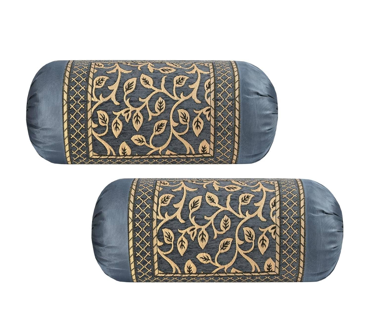 MAHALUXMI COLLECTION Set of 2 Velvet Bolster Covers