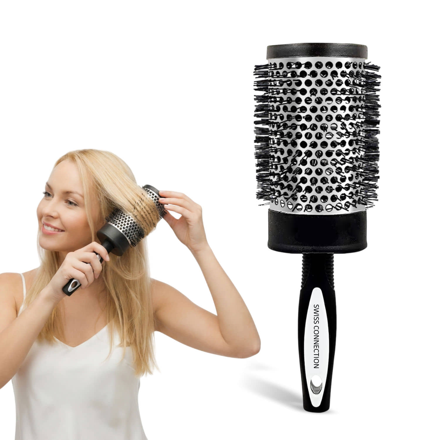 Swiss Connection Round Brush For All Hair Types ( Pack of 1 )