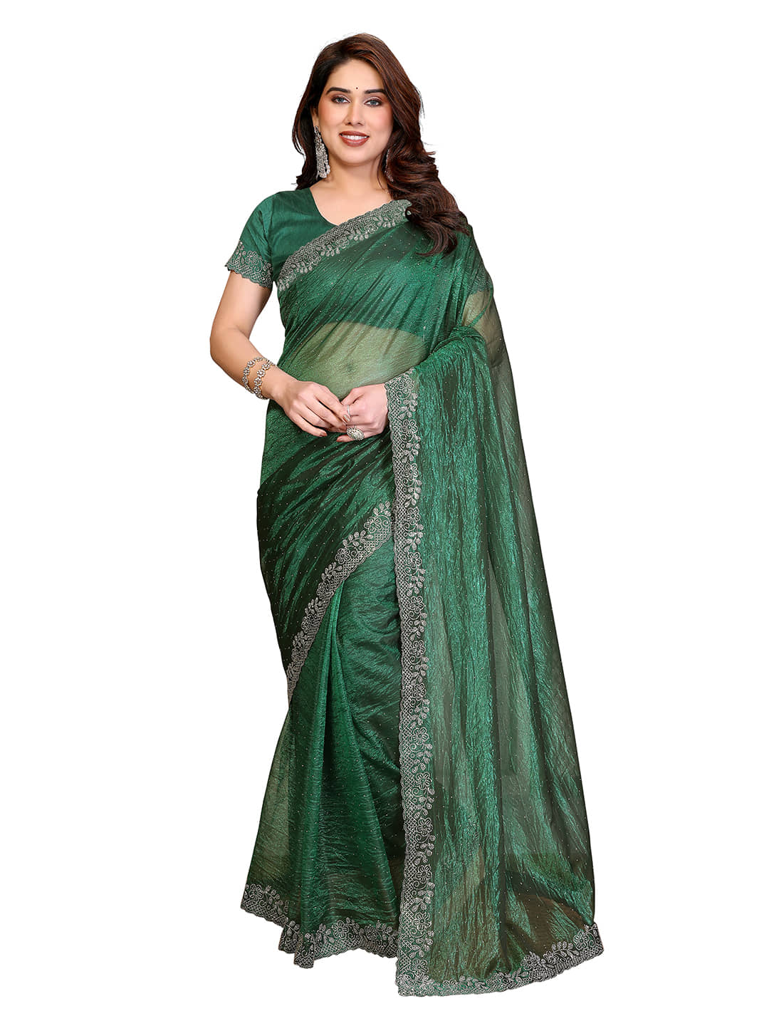 Kashvi Sarees Net Solid Regular Saree With Unstitched Blouse Piece ( Yellow ) - Sarees | Buy online on ZillyBuy