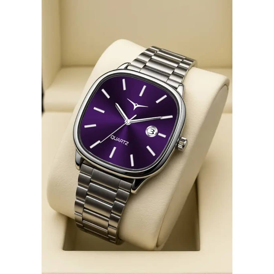 REESKY Silver Stainless Steel Analog Men's Watch