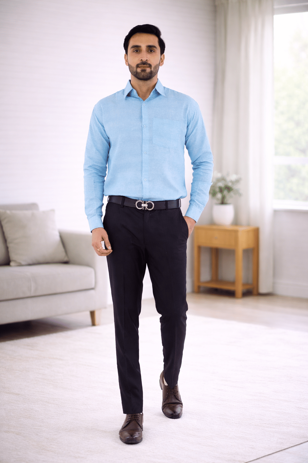 DESHBANDHU DBK - Blue Cotton Regular Fit Men's Casual Shirt (Pack of 1 )