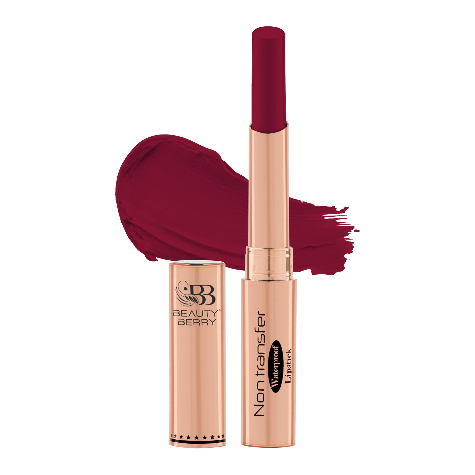 Beauty Berry Deep Maroon Matte Waterproof Crayon Lipstick ( Pack of 1 )