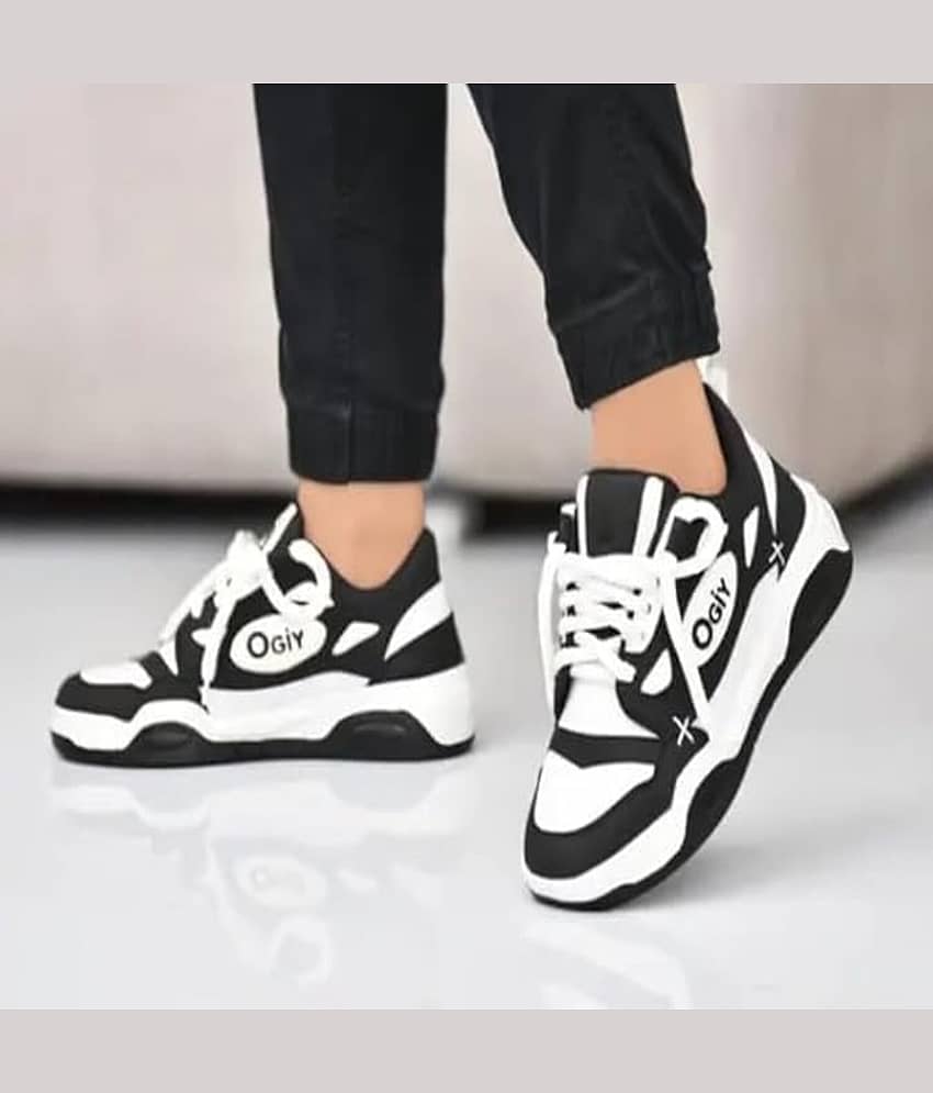 Fabbmate Lace Sneakers For Boys Black Men's Lifestyle Shoes - Casual Shoes | Buy online on ZillyBuy