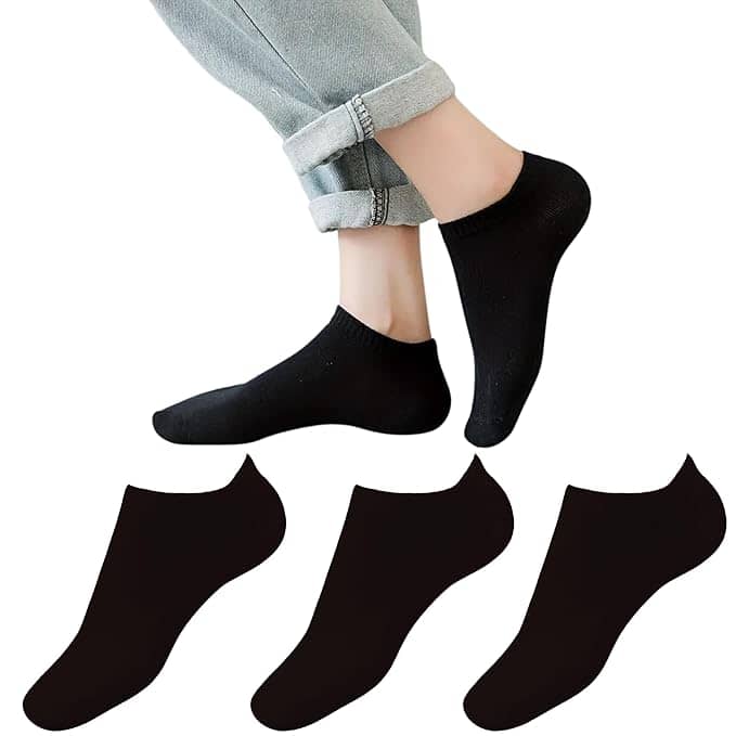 Benicia Pack of 3 Men's Cotton Blend Ankle Length Socks ( Black ) - Socks | Buy online on ZillyBuy