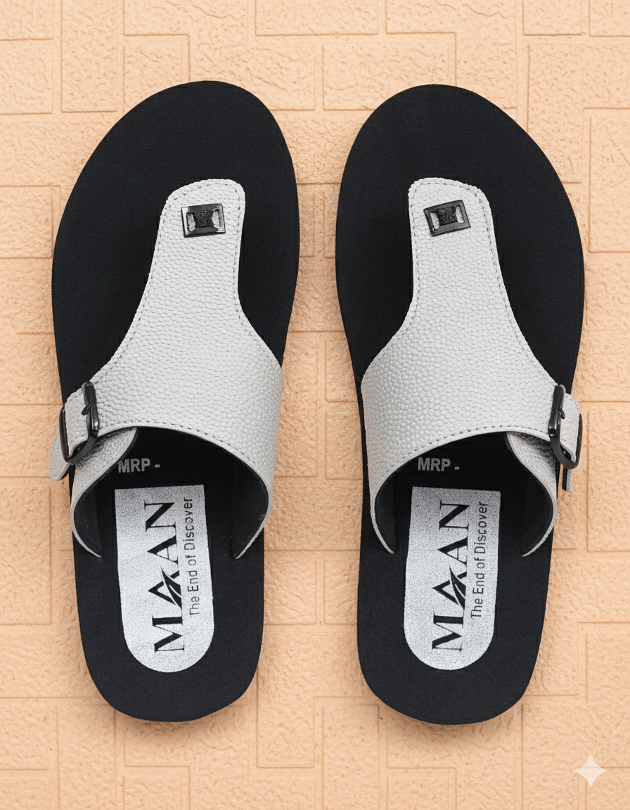 MAAN Grey Men's Thong Flip Flop