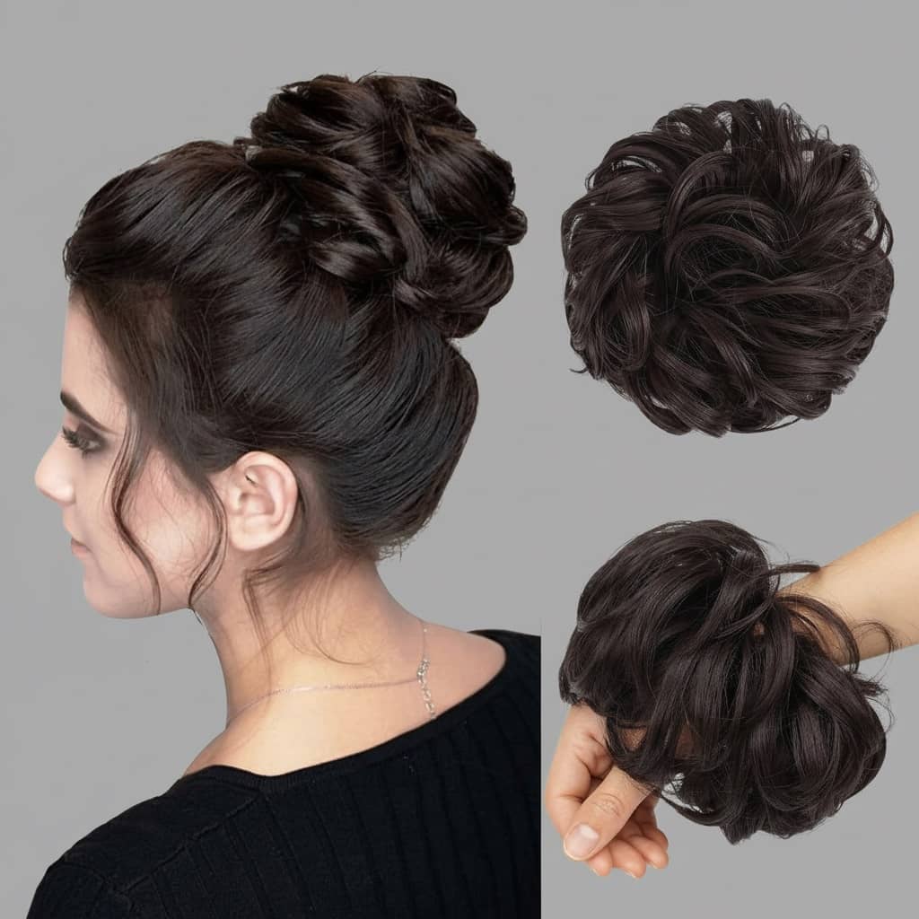 Rhosyn Black Hair Bun ( Pack of 2 ) - Jewellery Sets | Buy online on ZillyBuy