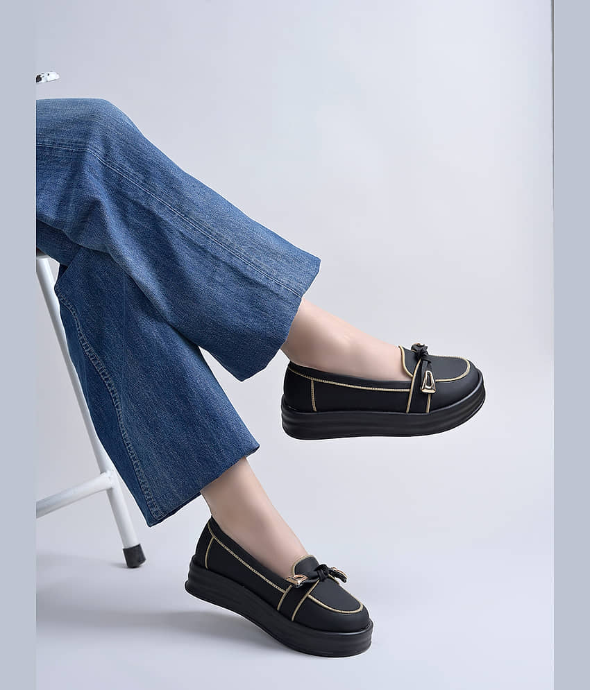 Shoetopia Black Women's Loafers - Casual Shoes | Buy online on ZillyBuy