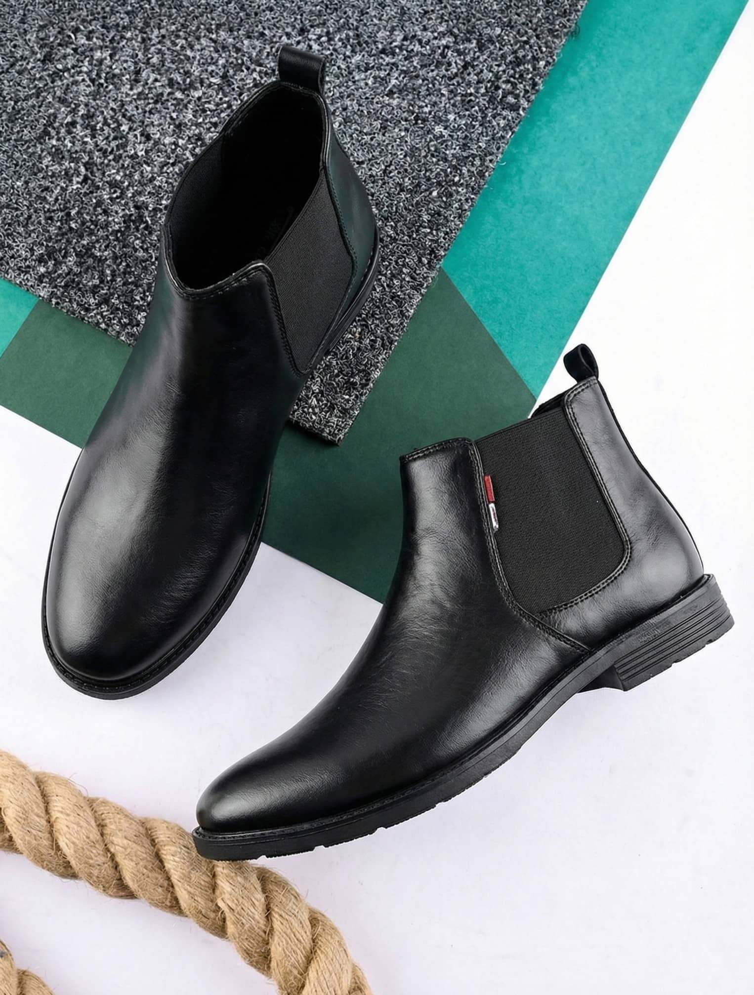 HiDa Tan Men's Chelsea Boots