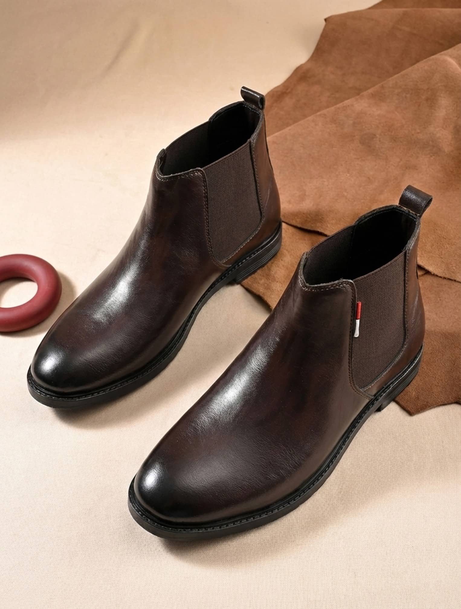 all black with brown dress shoes Wingtip Brogue Oxford- Dark Brown | Italian Leather Shoes main image 1