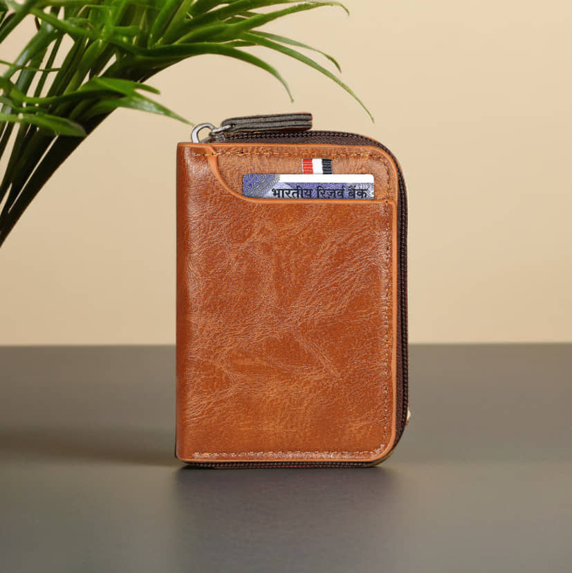 Lorem Faux Leather Solid Men's Travel Wallet With 9 Slots For Card ( Orange , Pack of 1 ) - Handbags | Buy online on ZillyBuy