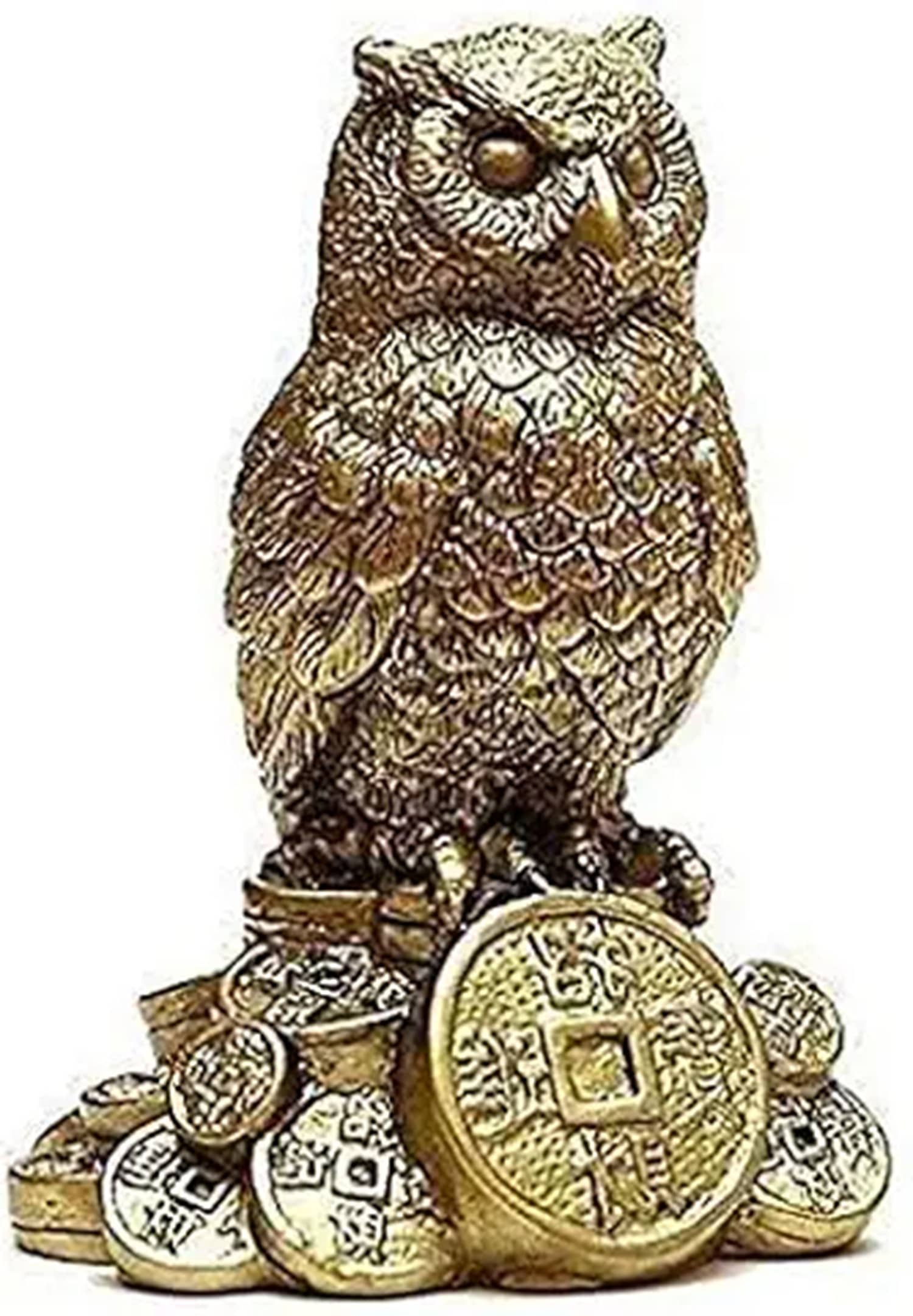 MAMTA TRADER Resin Laxmi Owl Idol ( 5 cm )