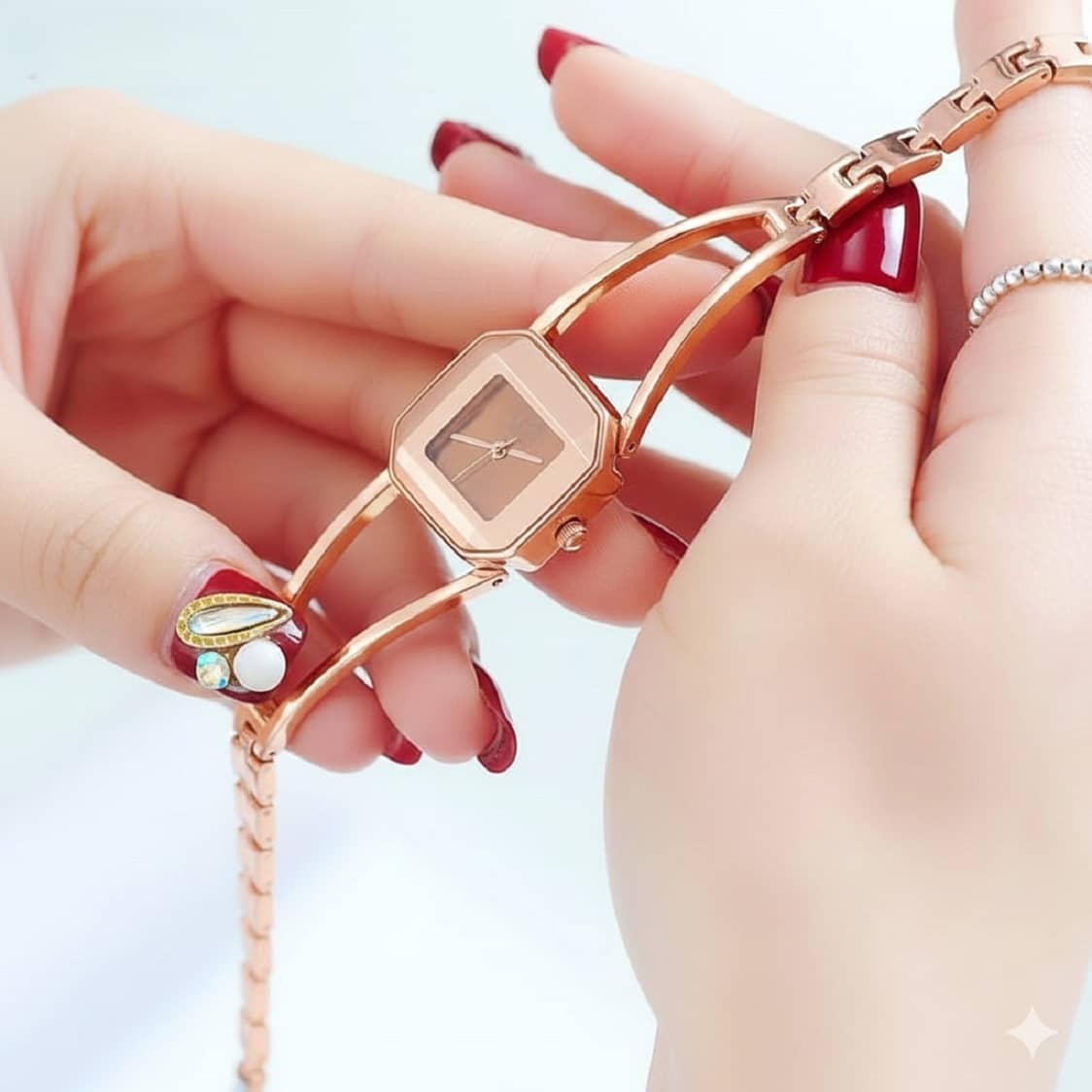 Renaissance Traders Rose Gold Metal Analog Womens Watch