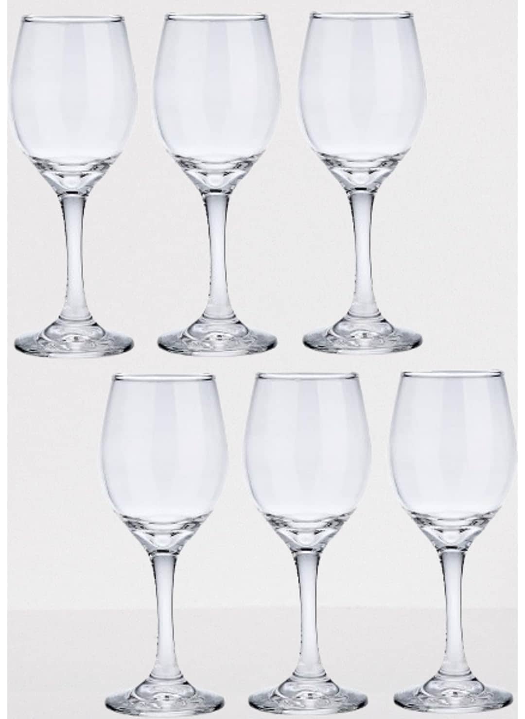 AFAST Classic Whisky Glass Glass Plain Wine Glasses 250 ml ( Pack of 6 ) Transparent