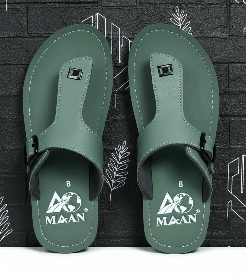 MAAN Sea Green Men's Thong Flip Flop