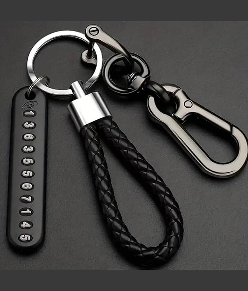 MANDEV Black Men's Alphabet Keychain ( Pack of 1 ) - Jewellery Sets | Buy online on ZillyBuy