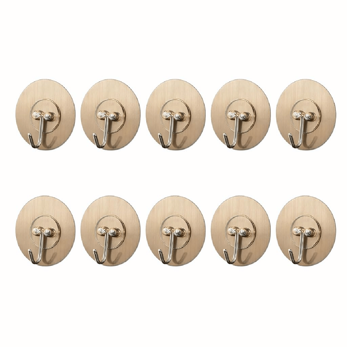 Self Adhesive Hooks for Wall Heavy Duty - 10kg Load Capacity Waterproof Transparent Wall Hooks for Hanging - No Drilling Nail