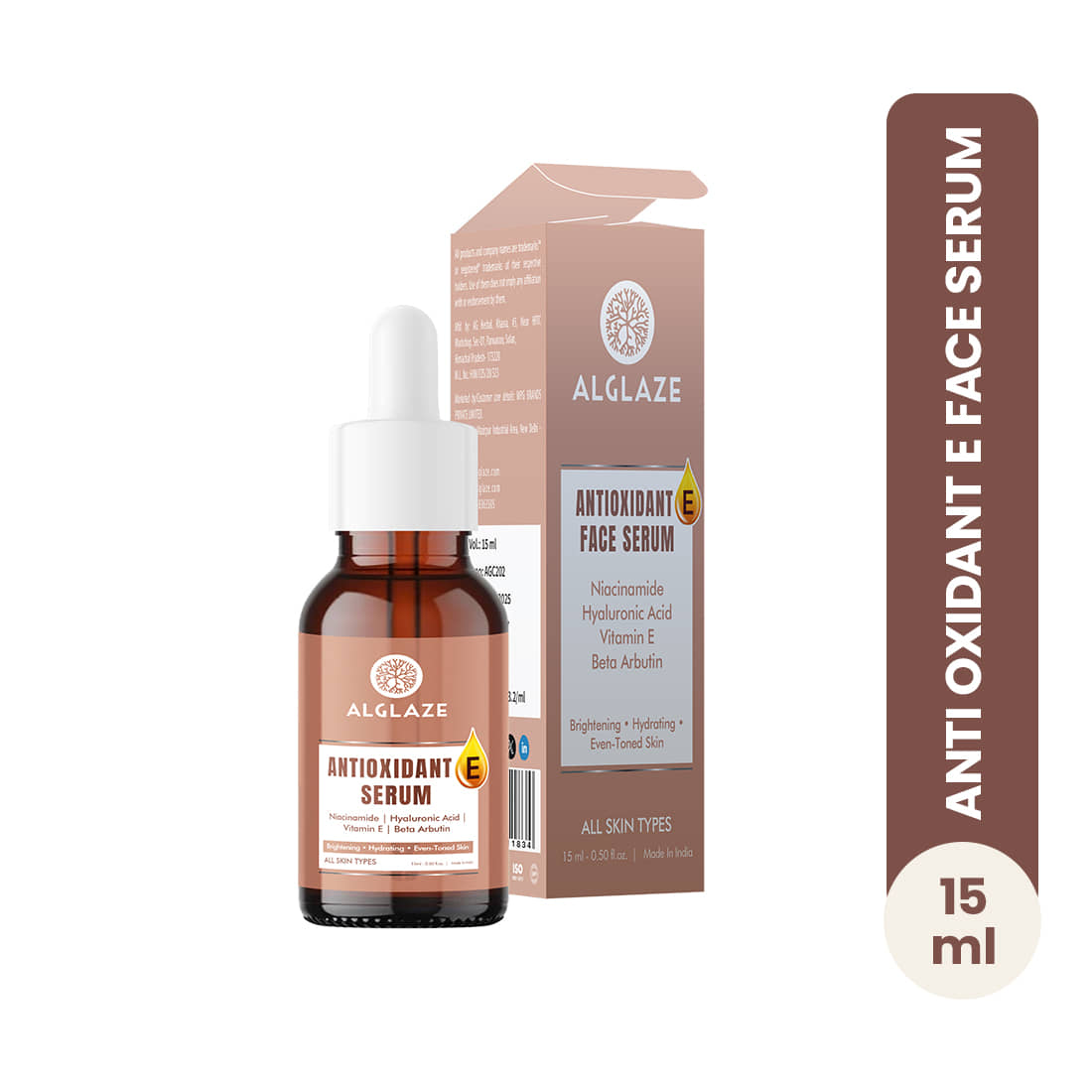 ALGLAZE Face Serum Vitamin E Skin Toning For All Skin Type ( Pack of 1 )