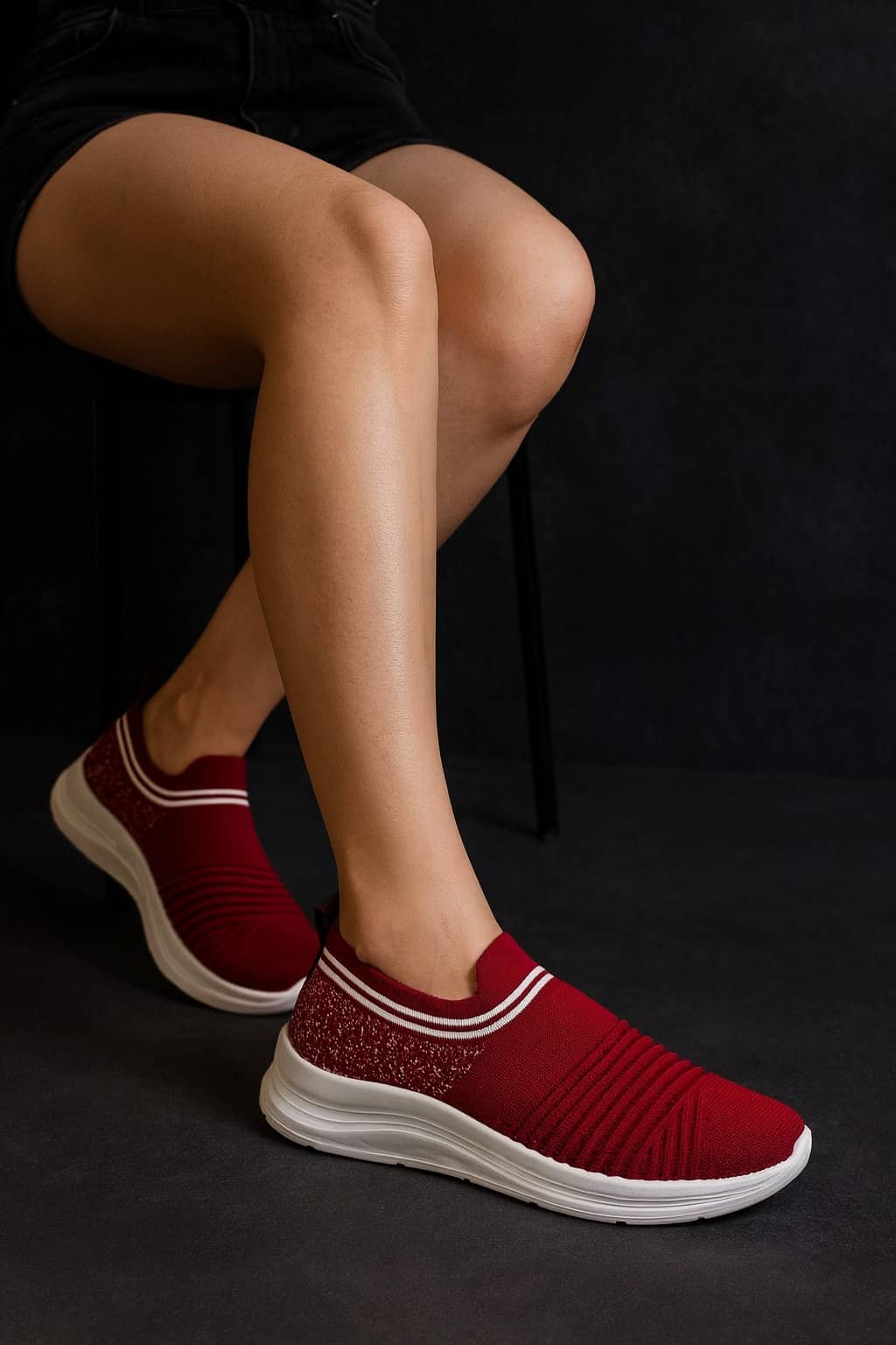 Fabbmate Maroon Women's Sneakers - Casual Shoes | Buy online on ZillyBuy