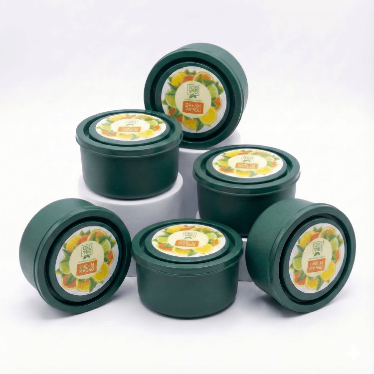 Kitcorner Stainless Steel Lunch Box 6 - Container ( Pack of 6 )