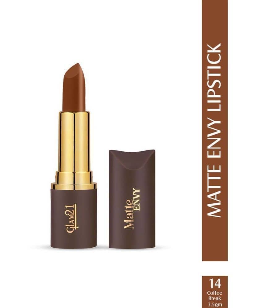 Glam21 Matteenvy Lipstick Creamy Non Drying Formula Smudge Proof Long Lasting Coffee Break, 3.5 G