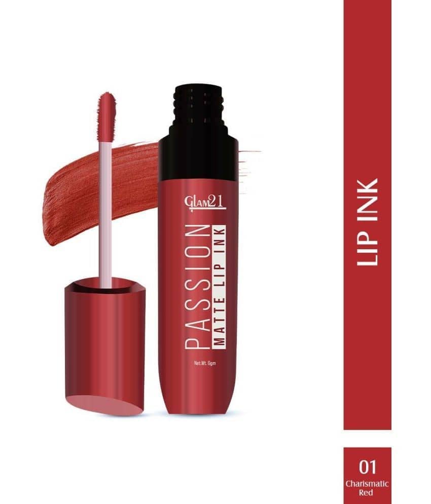 Glam21 Passion Matte Lip Ink Upto 12Hour Color Stay Lightweight & Comfortable 6gm Brick Pink-08