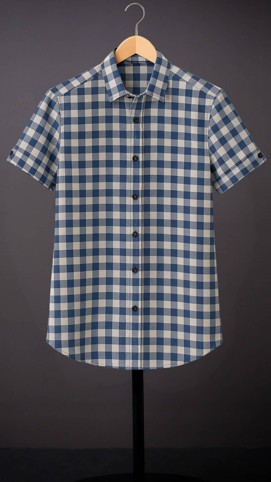 KITWELL Cotton Blend Regular Fit Checks Half Sleeves Men's Casual Shirt - Blue ( Pack of 1 )