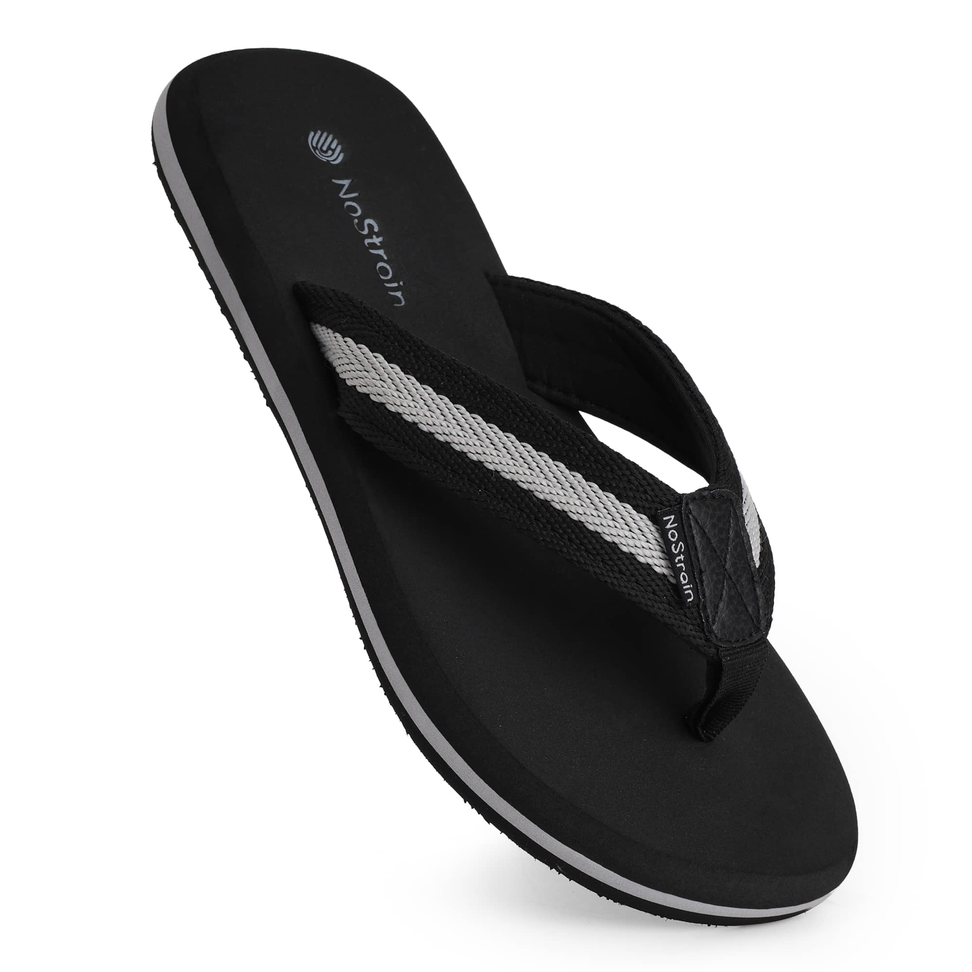 NoStrain Black Men's Daily Slipper