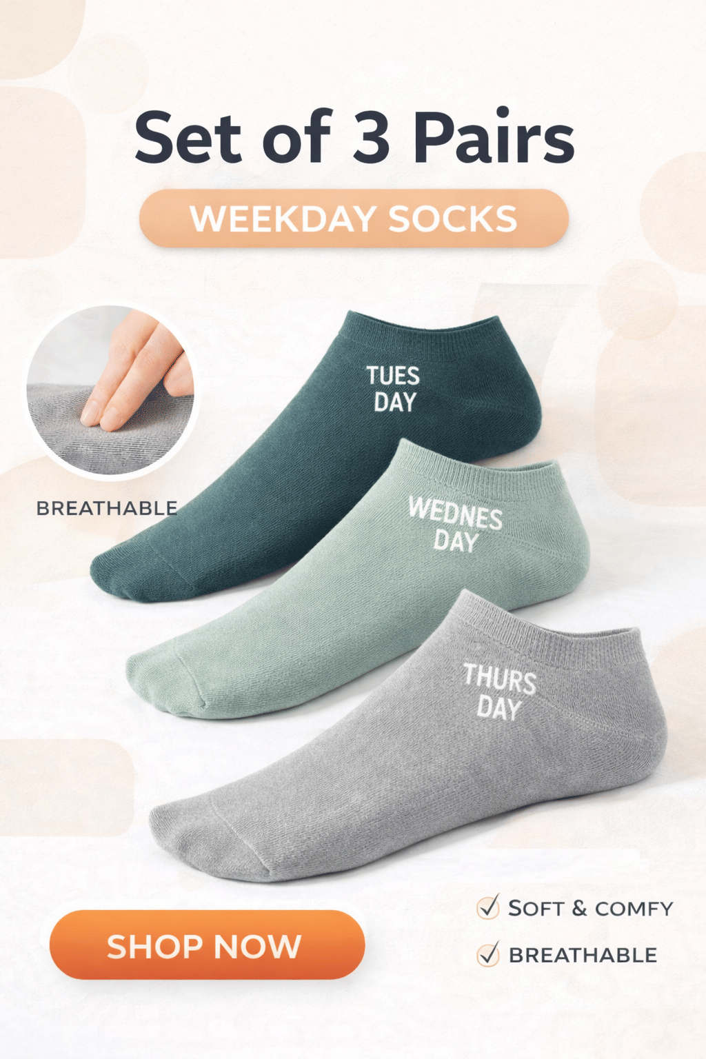 dust n shine Pack of 3 Unisex Cotton Ankle Length Socks ( Multicolor ) - Socks | Buy online on ZillyBuy