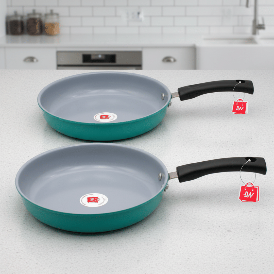 LAZYWINDOW Non-Stick Iron Fry Pan Induction Bottom without Lid 22 cm Diameter 1 Ltr - Cookware | Buy online on ZillyBuy