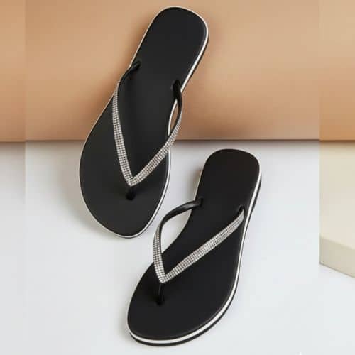 ZOOMBIE Black Women's Thong Flip Flop