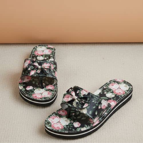 ZOOMBIE Black Women's Thong Flip Flop