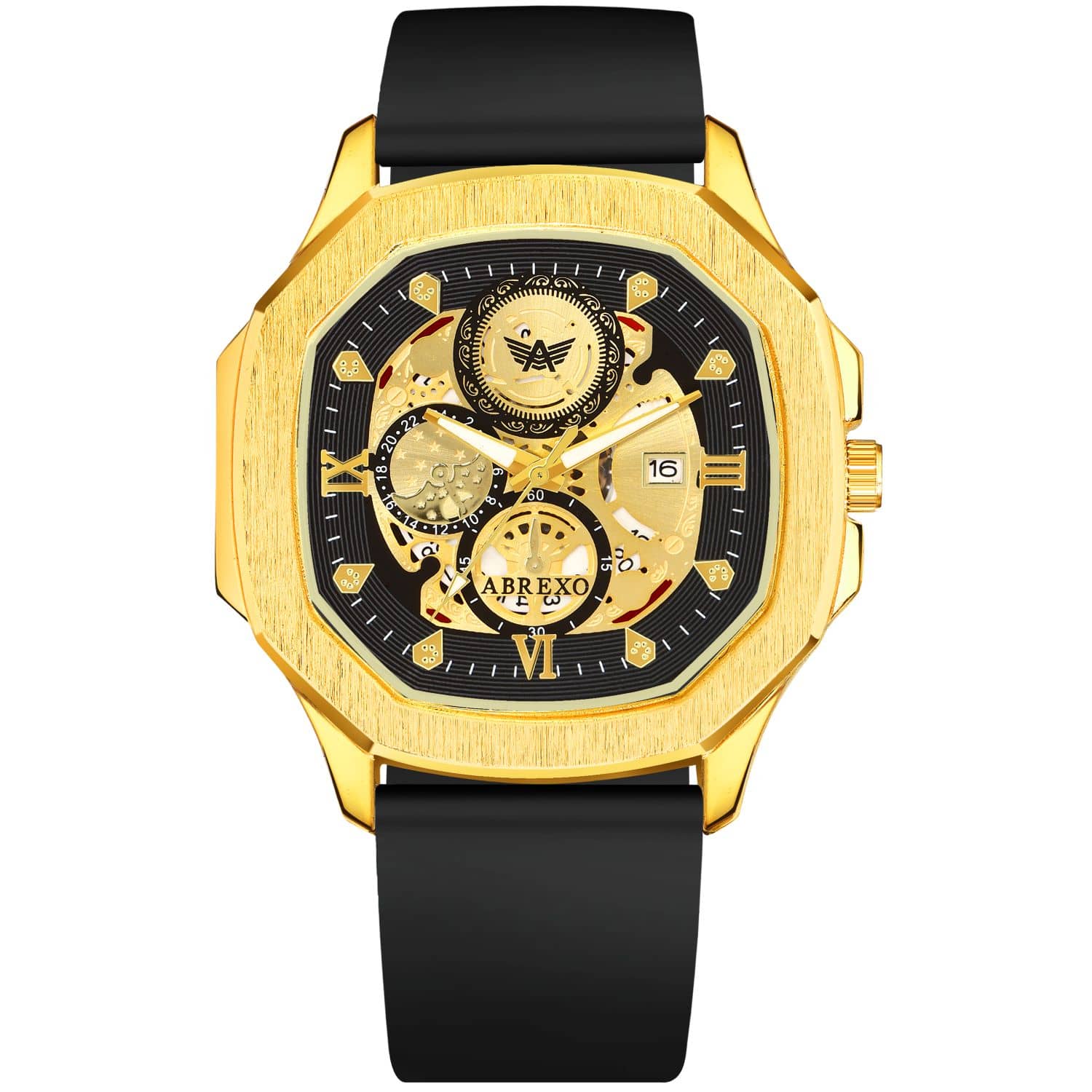 Abrexo Black Silicon Analog Men's Watch
