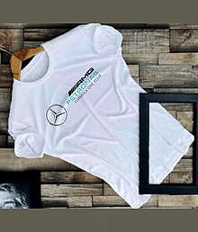 RAPZOD Men Polyester Regular Fit Printed T-Shirt ( White )