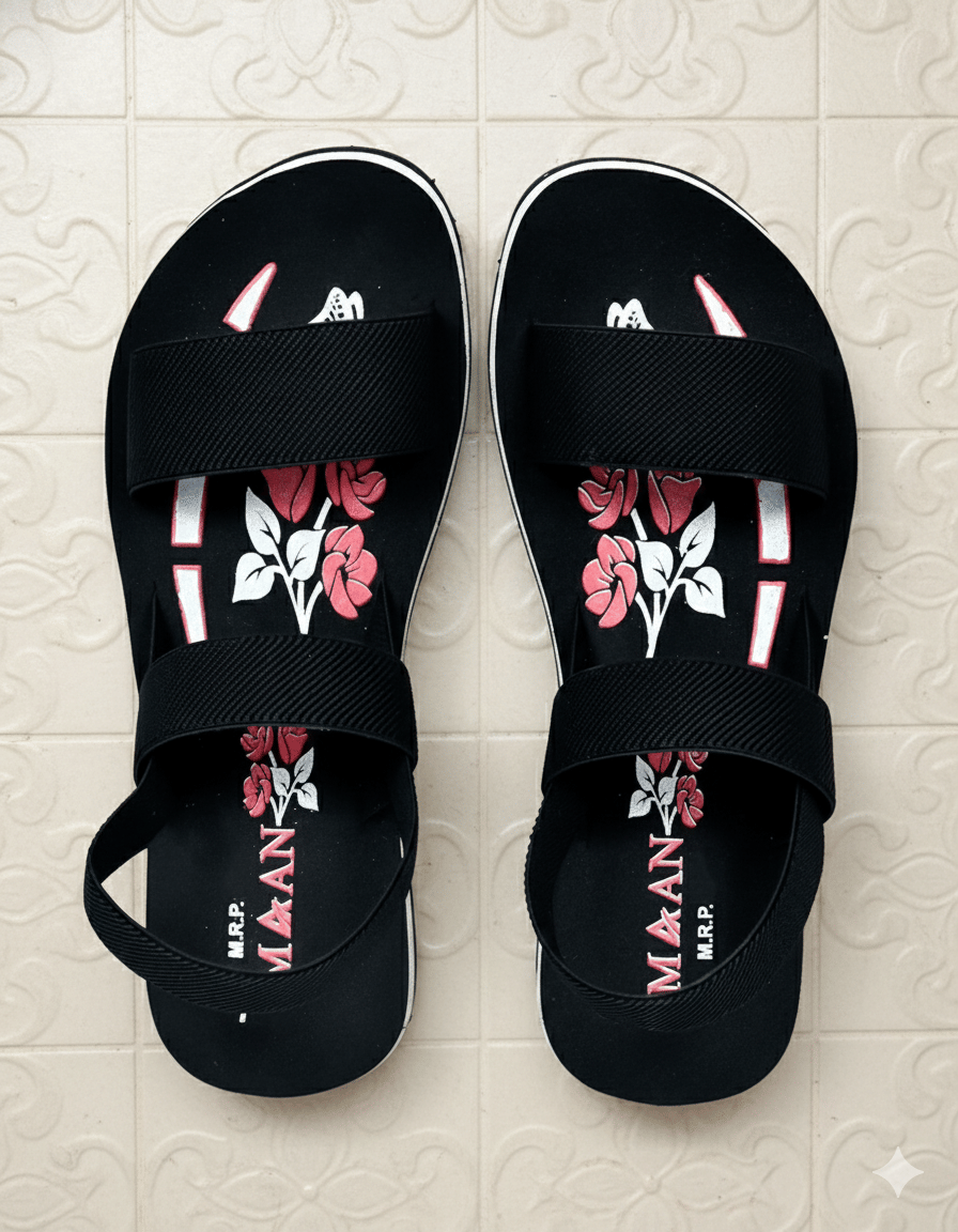 MAAN Black Women's Gladiators Flats