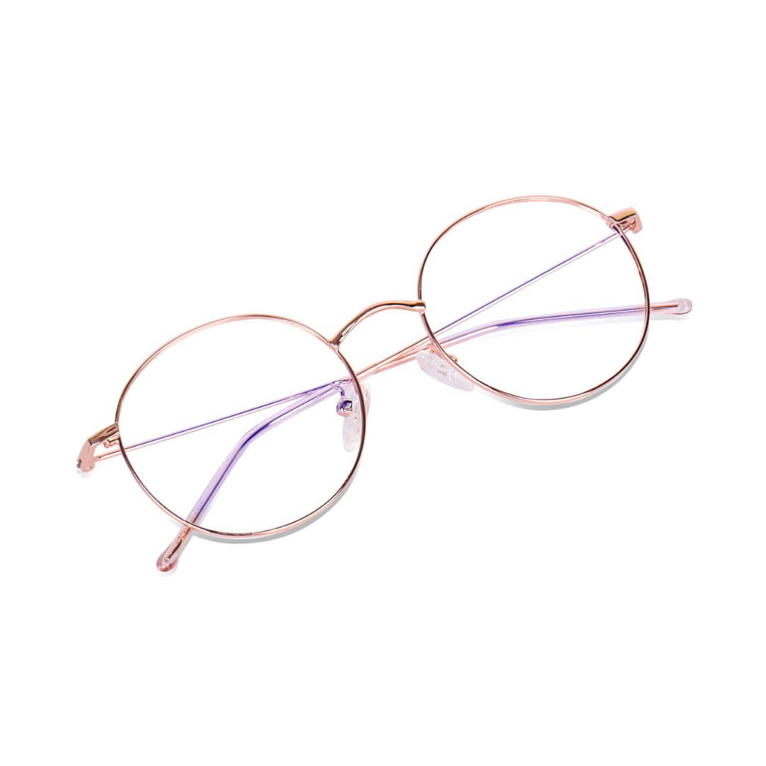 Admire Gold Full Rim Round Computer Glasses ( Pack of 1 )