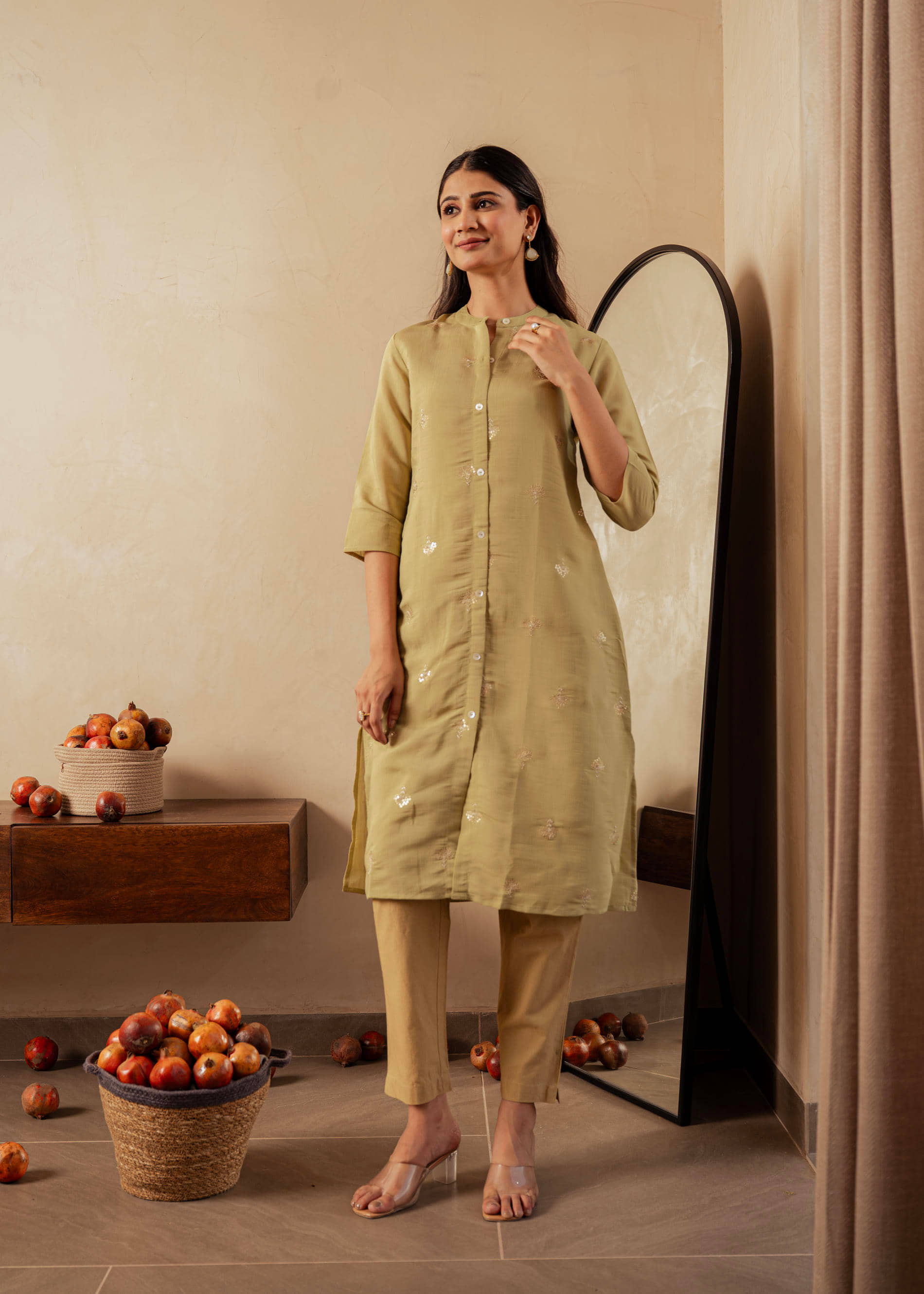 Juniper Women Viscose Embroidered Straight Kurti ( Green ) - Kurtis, Tunics | Buy online on ZillyBuy