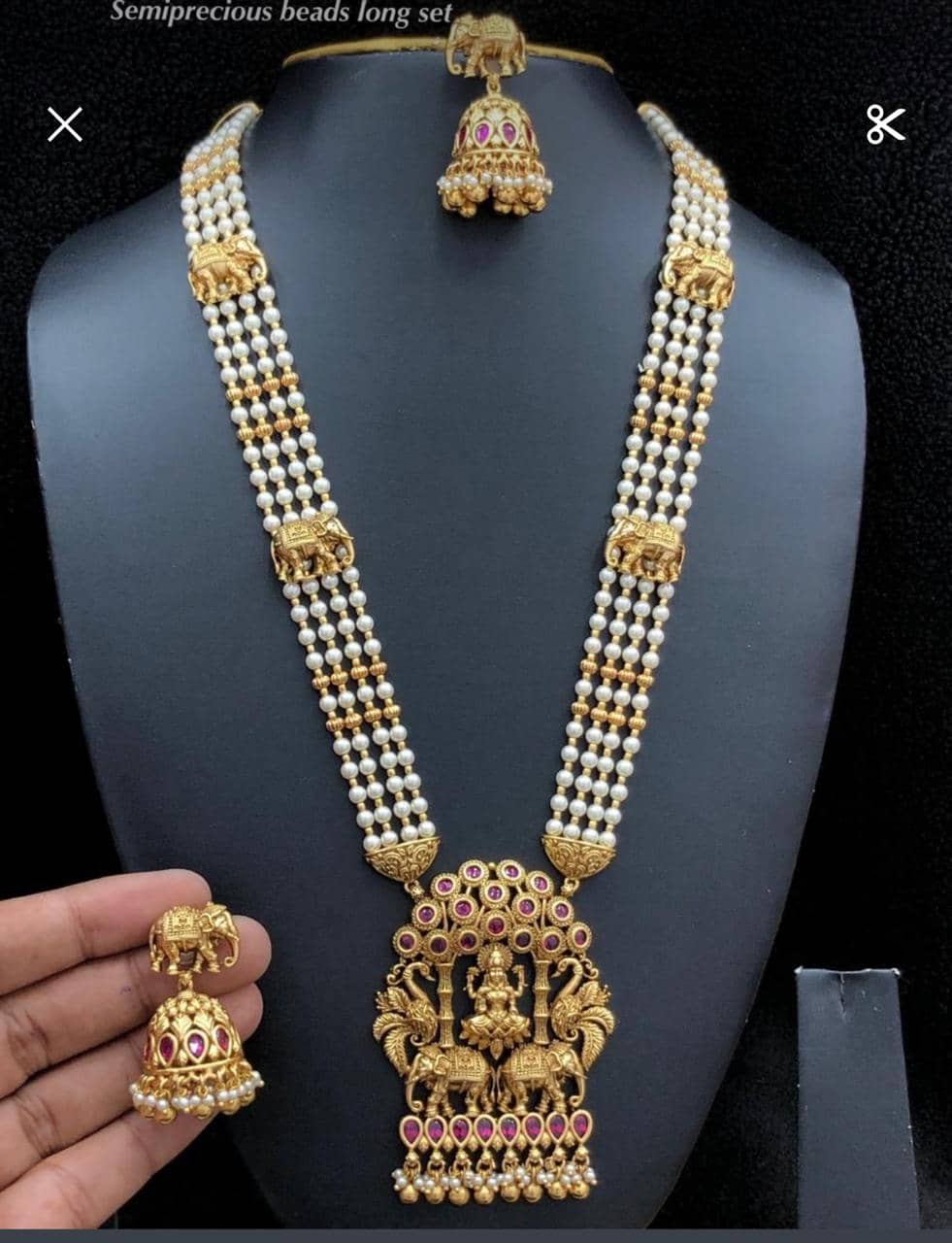 KEYMAX Golden Alloy Necklace Set ( Pack of 1 )