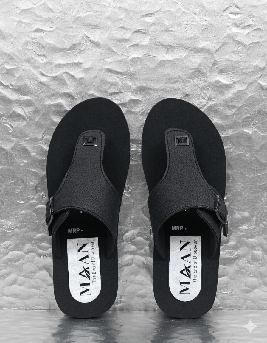 MAAN Black Men's Thong Flip Flop