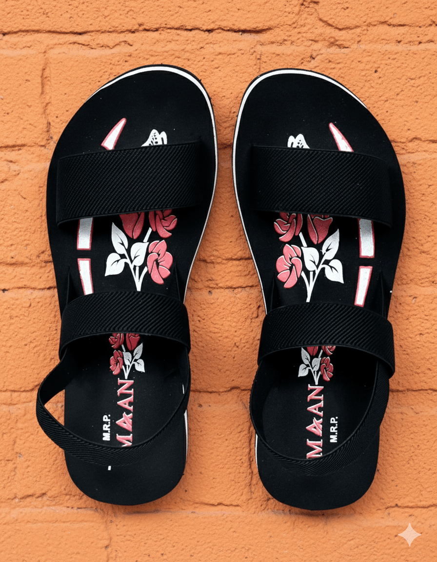 MAAN Black Women's Gladiators Flats
