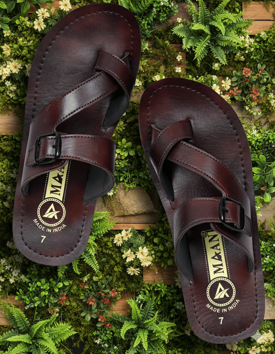 MAAN Brown Men's Thong Flip Flop