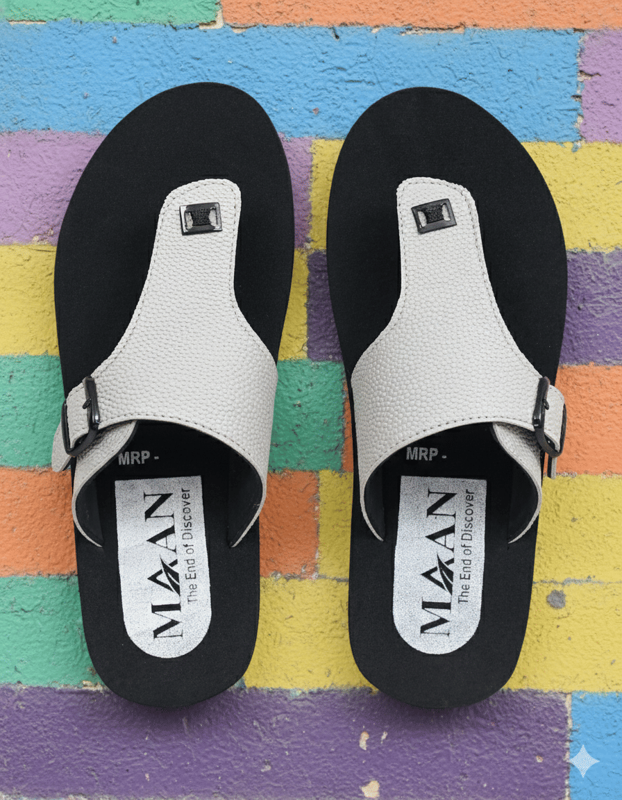 MAAN Grey Men's Thong Flip Flop