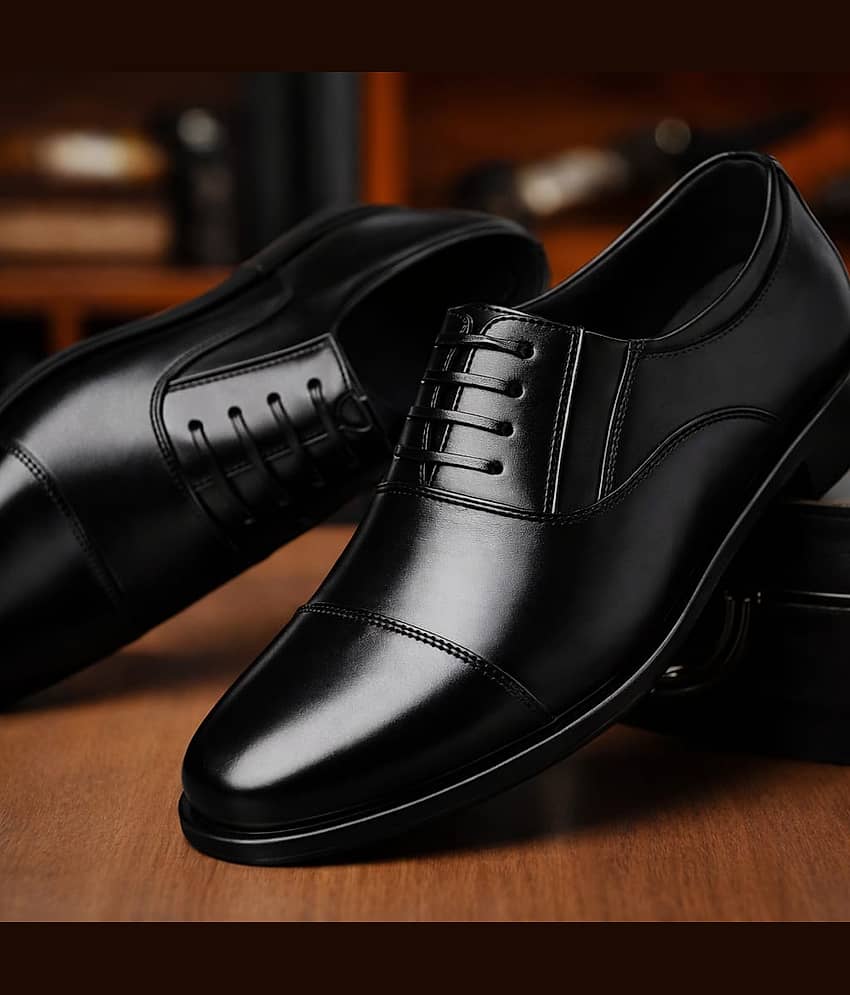 VATELIO Black Men's Derby Formal Shoes - Formal Shoes | Buy online on ZillyBuy