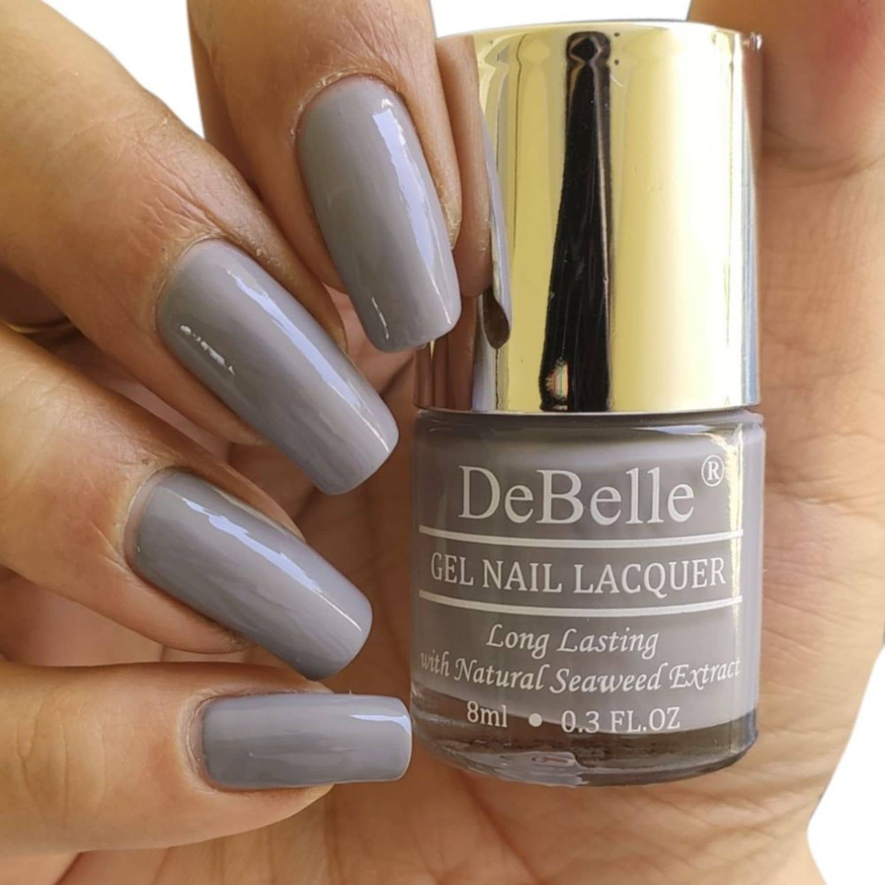 DeBelle  Sombre Grey Glossy Nail Polish 8 ( Pack of 1 )