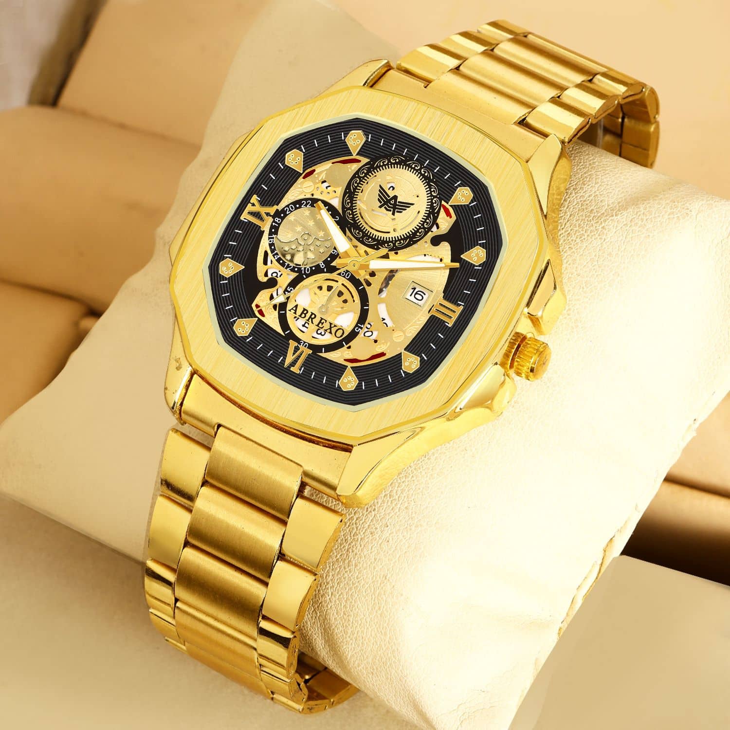 Abrexo Gold Stainless Steel Analog Men's Watch