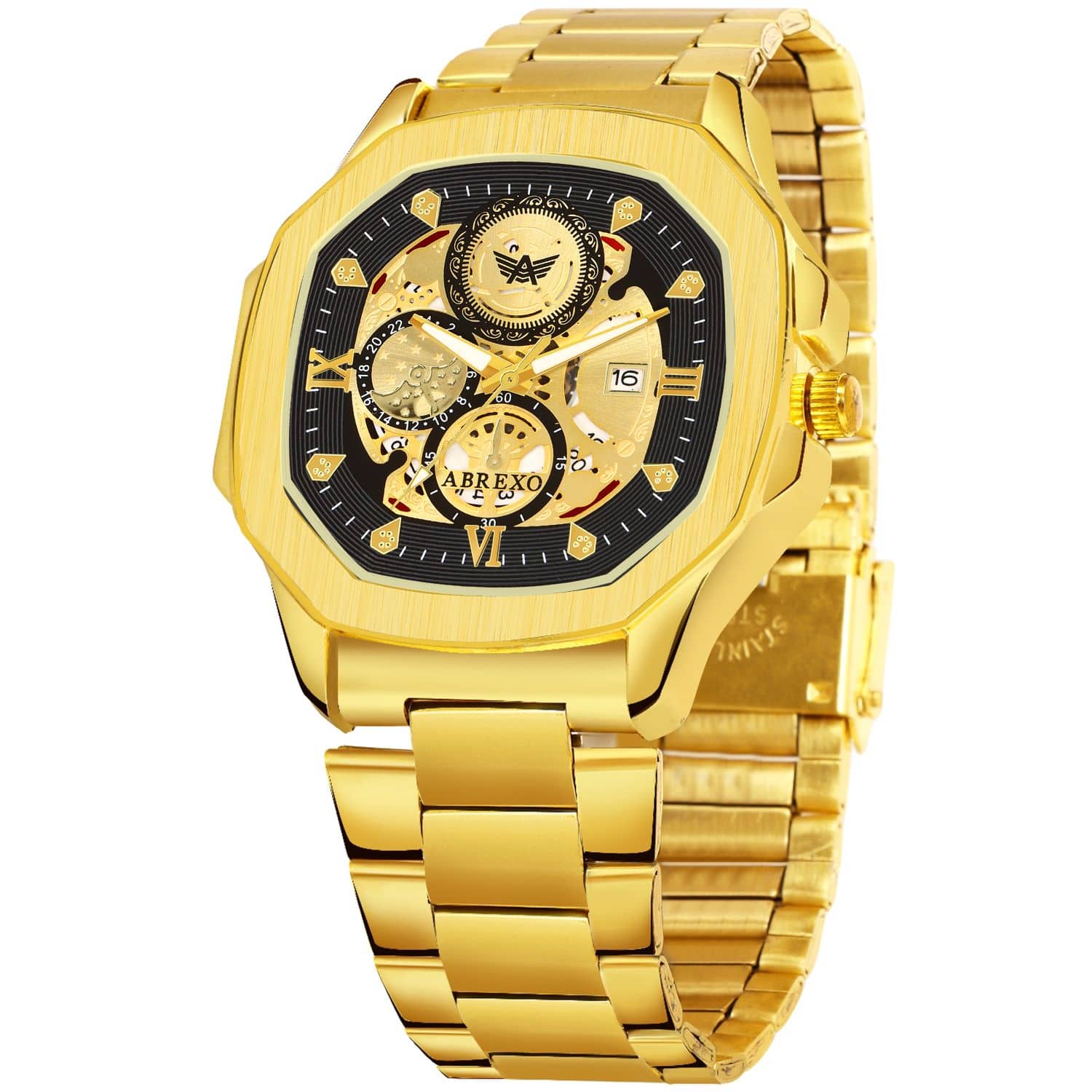 Abrexo Gold Stainless Steel Analog Men's Watch