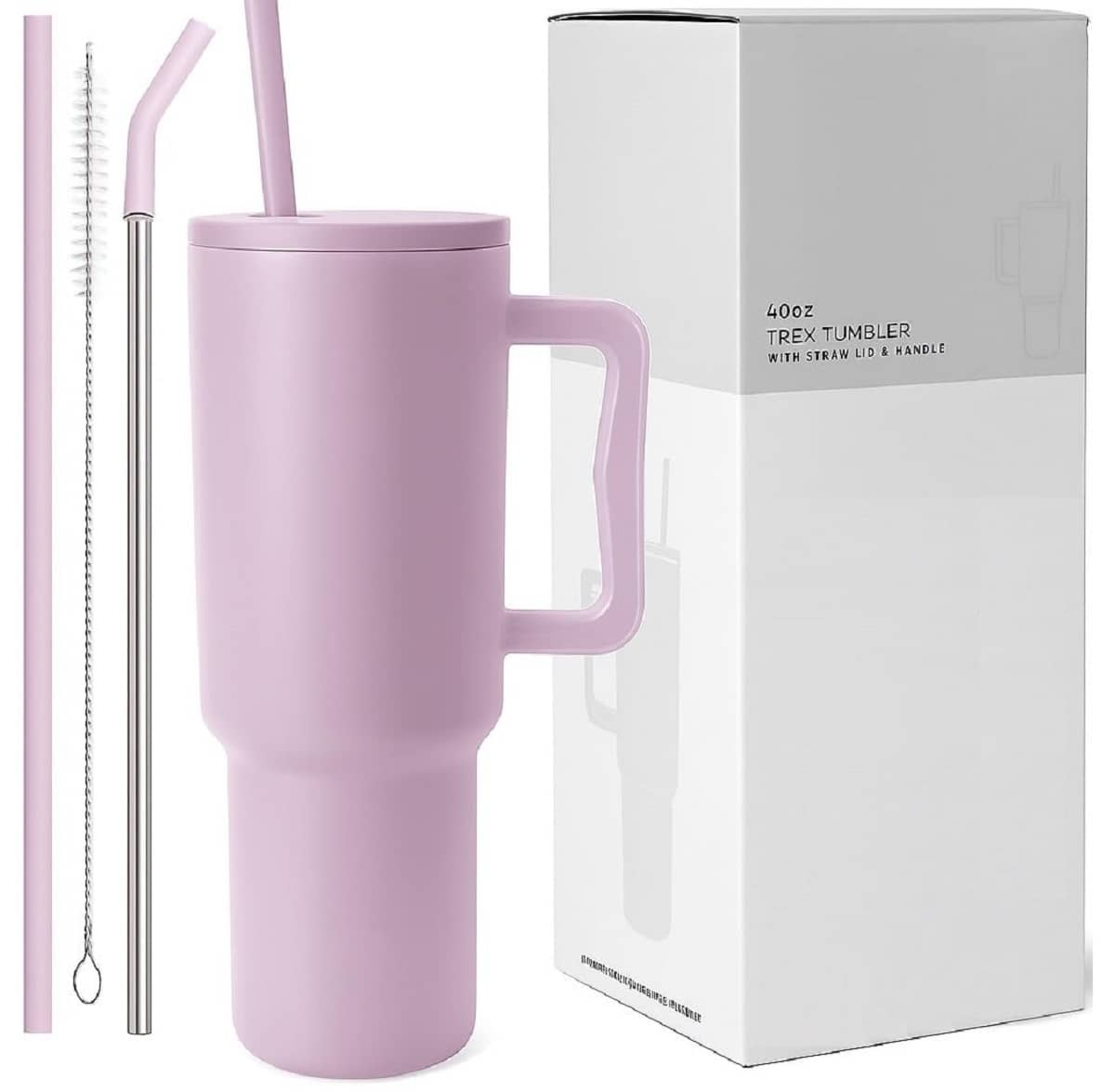 RAMDEV ENTERPRISE Tumbler with Handle and Straw Lid. Purple Stainless Steel Sipper Water Bottle 1200 mL ( Set of 1 )